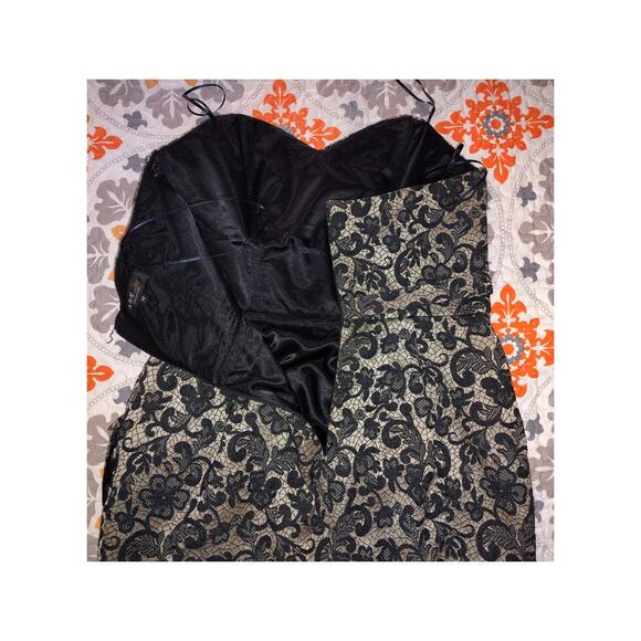 NWOT ABS Strapless Bustier Lace cocktail dress Sz 14 w/ pockets - Picture 3 of 6